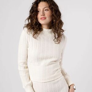 Band of the Free Raquel Ivory Ribbed Knit Pullover Size Medium
